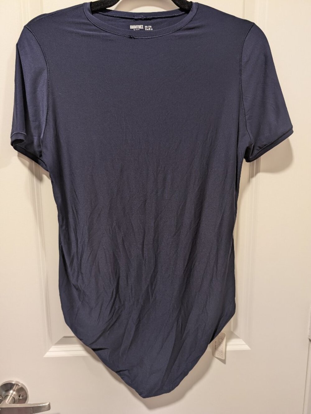 Navy Blue XXL Aerie Smoothez Bodysuit Short Sleeve Thong